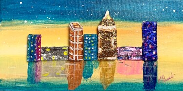 Peinture intitulée "Recyclade 2" par Florence Féraud-Aiglin, Œuvre d'art originale, Acrylique Monté sur Châssis en bois