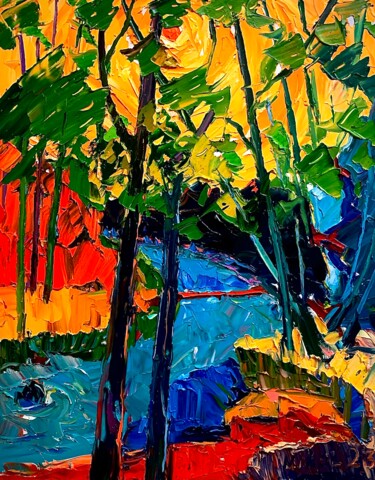 Pittura intitolato "Hi there!" da Nikol Aghababyan, Opera d'arte originale, Olio