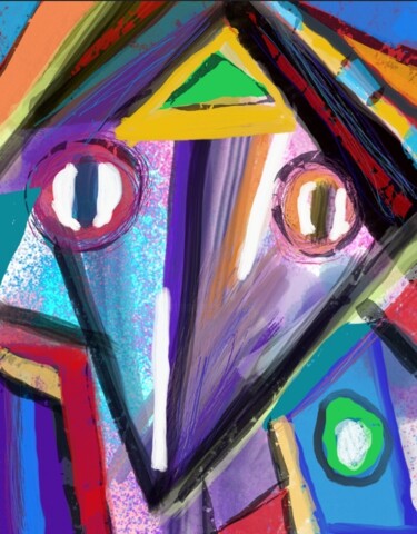 Arts numériques intitulée "Pointu..." par Jacky Patin, Œuvre d'art originale, Peinture numérique