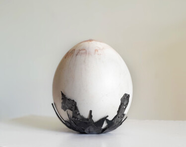 Sculpture intitulée "Champagne" par Jerome Poumes, Œuvre d'art originale, Métaux