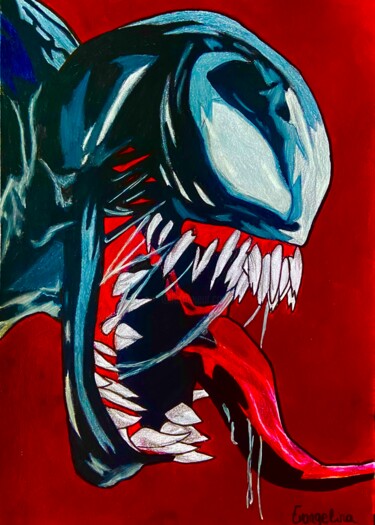 Pittura intitolato "Venom ( Marvel )" da Evangelina, Opera d'arte originale, Acrilico