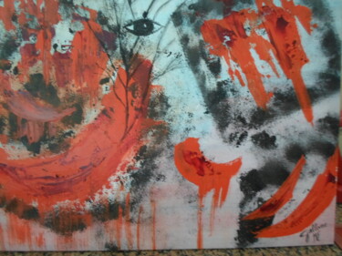 Painting titled "l'OEIL" by Marie-Françoise Gallone, Original Artwork, Acrylic
