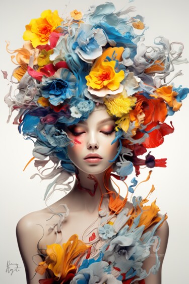 数字艺术 标题为“Prismatic Serenity:…” 由Denis Agati, 原创艺术品, 数字拼贴