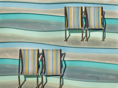 Photographie intitulée "Transats" par Catherine Toiron, Œuvre d'art originale, Photographie non manipulée