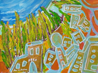 Painting titled "ort am atlantic" by Sven W. Dahlke, Original Artwork, Acrylic