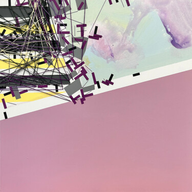 Painting titled "Hlf Naatsuyylll" by Philippe Halaburda, Original Artwork, Acrylic Mounted on Wood Stretcher frame