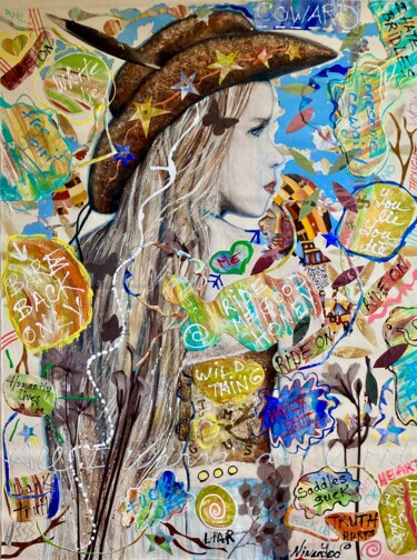Painting titled "Mustang Sally" by Niwan Yod, Original Artwork, Acrylic