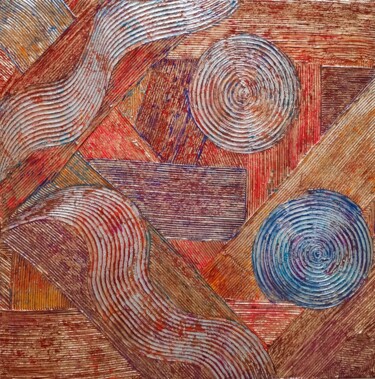 Malerei mit dem Titel "OVER AND OVER" von Mascha Chelius, Original-Kunstwerk, Acryl Auf Keilrahmen aus Holz montiert