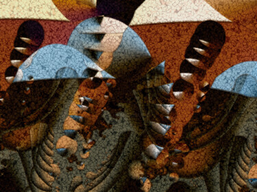 Vigiliantes 3/XL large original artwork Digital Arts titled "Vigiliantes 3/XL la…" by Javier Diaz, Original Artwork, Digital Print