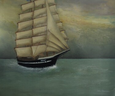 Painting titled "le Belém le calme a…" by Marc Lejeune, Original Artwork, Oil