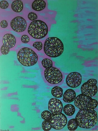 绘画 标题为“Peinture Acrylique…” 由Jennifer Bouchouafi, 原创艺术品, 丙烯