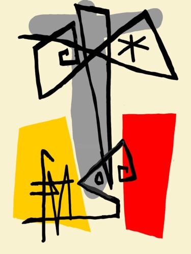 数字艺术 标题为“Abs T” 由Franck Vidal, 原创艺术品, 数字油画