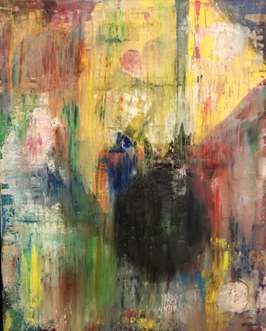 Malerei mit dem Titel "Sagittarius A*" von Michael Kolloch, Original-Kunstwerk, Acryl