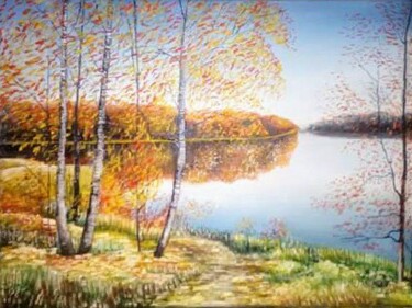 Painting titled "The tropical sea" by Marija Mitrovic, Original Artwork, Oil