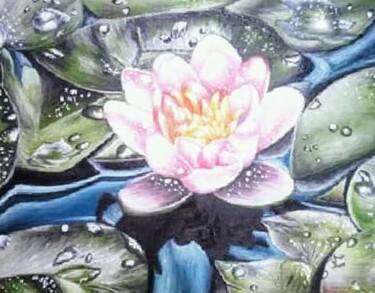 绘画 标题为“Water lily” 由Marija Mitrovic, 原创艺术品, 油