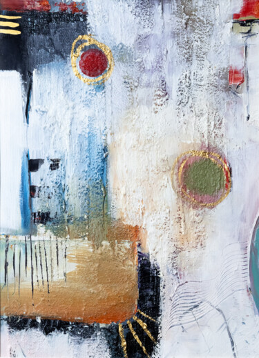Painting titled "Les étoiles filante…" by Chantal Proulx, Original Artwork, Acrylic