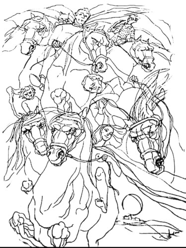 Рисунок под названием "💫💫" - Tatyana Zakharova, Подлинное произведение искусства, Чернила