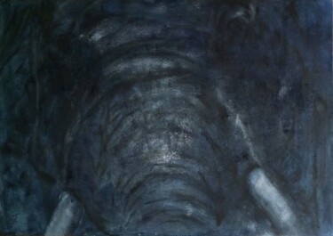 Peinture intitulée "élephant" par Béatrice Farge, Œuvre d'art originale, Huile
