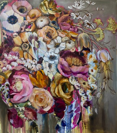 IN THE MIDDLE OF SIMMER - original painting on canvas Painting titled "IN THE MIDDLE OF SI…" by Oksana Petrova, Original Artwork, Oil