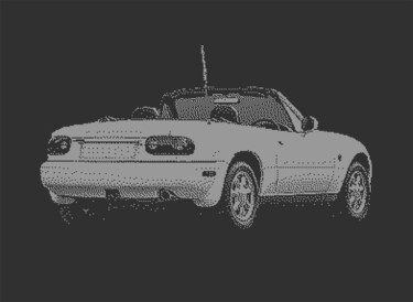 数字艺术 标题为“MAZDA MX5 C64 PIXEL…” 由Rm64, 原创艺术品, 2D数字工作