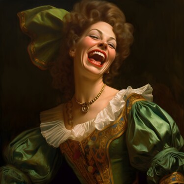 Digitale Kunst getiteld "Hysterical mood" door Wonder Art, Origineel Kunstwerk, 2D Digital Work