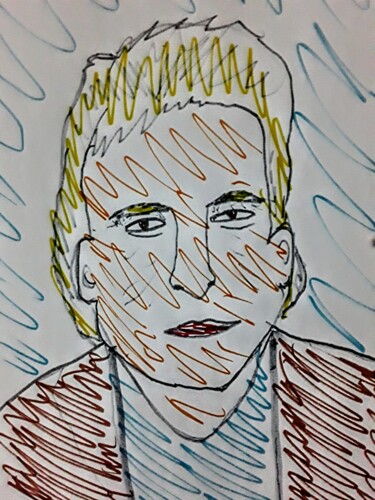 Dessin intitulée "MacGyver" par Iheb Gharbi, Œuvre d'art originale, Marqueur