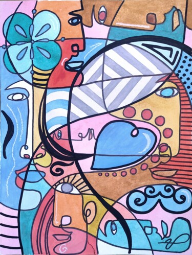 WALKING Peinture intitulée "WALKING" par Ulisses Pereira, Œuvre d'art originale, Aquarelle