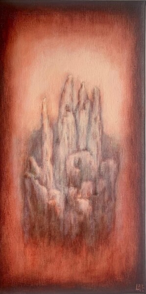 Painting titled "Les Trois Pucelles" by Laetitia Piazzoli, Original Artwork, Acrylic Mounted on Wood Stretcher frame