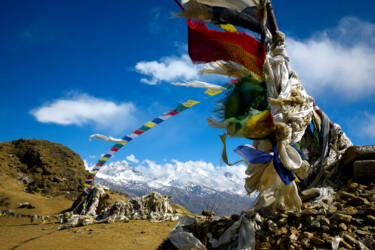 Prayer flags - Yamda La pass - Nepal 摄影 标题为“Prayer flags - Yamd…” 由Scott Gregory Banner, 原创艺术品, 数码摄影