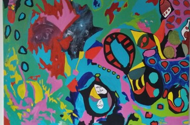 Peinture intitulée "Enig ma" par Seny Jasna, Œuvre d'art originale, Acrylique