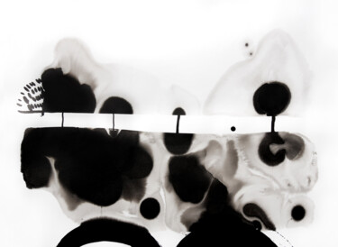 Entre deux mondes 「Entre deux mondes」というタイトルの絵画 Christine Guichardによって, オリジナルのアートワーク, インク