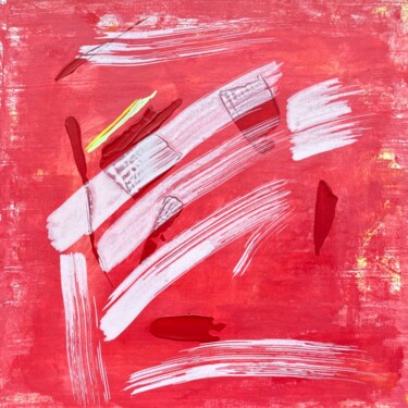 Painting Face from the past Portrait Contemporary art 绘画 标题为“Painting Face from…” 由Taia Tasman (Arttasmania), 原创艺术品, 丙烯 安装在纸板上