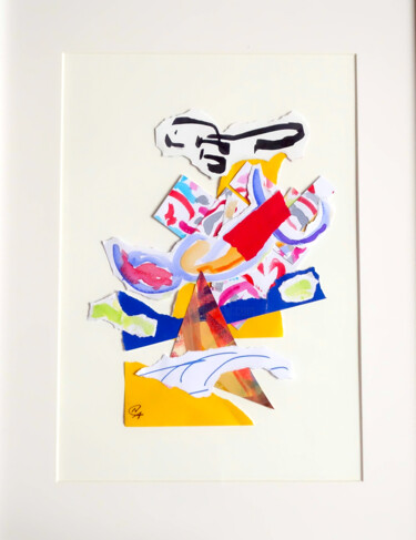 Free Jazz 3 Collagen mit dem Titel "Free Jazz 3" von Nathalie Cuvelier Abstraction(S), Original-Kunstwerk, Collagen