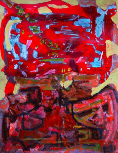 Painting titled "Vulcain" by Philippe Casaubon, Original Artwork, Oil