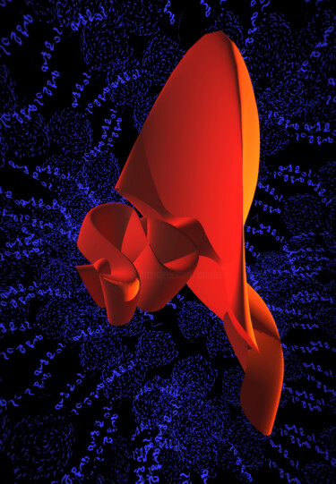 Digital Arts titled "Mon coeur" by Christine Vannier, Original Artwork, 3D Modeling