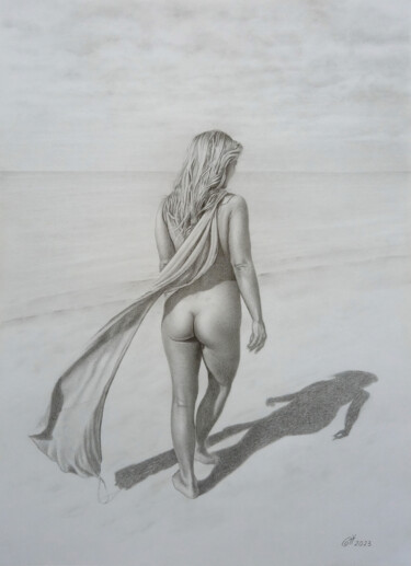 Summer Tekening getiteld "Summer" door Yaroslav Teslenko, Origineel Kunstwerk, Potlood
