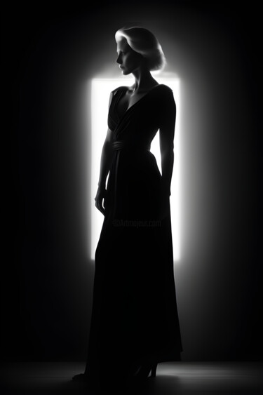 Arts numériques intitulée "Black & White #0623" par Sid, Œuvre d'art originale, Image générée par l'IA