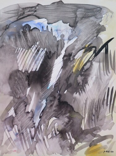 Schilderij getiteld "Eclair de lumière d…" door Pierre-Alain Mathieu, Origineel Kunstwerk, Inkt