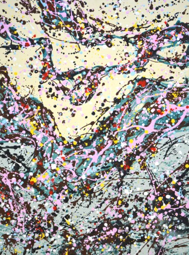 Peinture intitulée "Wavy expression 2." par Iryna Kastsova, Œuvre d'art originale, Acrylique Monté sur Châssis en bois