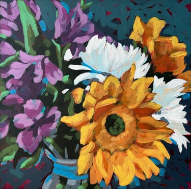 Sunflowers Malerei mit dem Titel "Sunflowers" von Yana Shapoval, Original-Kunstwerk, Acryl