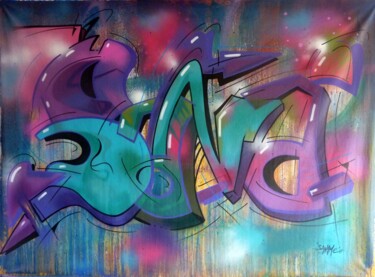 Peinture intitulée "Sana n°2206" par Saname, Œuvre d'art originale, Bombe aérosol