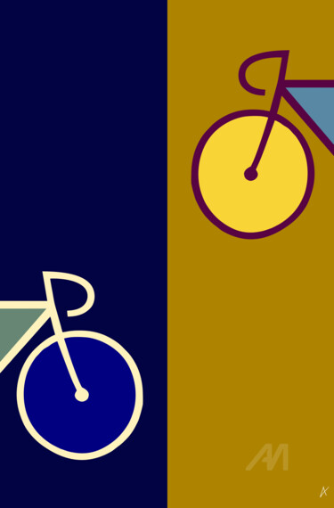 Digital Arts titled "Bikes #2" by Artletico, Original Artwork, 2D Digital Work