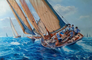Painting titled "Wings of wind 01" by Garry Arzumanyan, Original Artwork, Oil