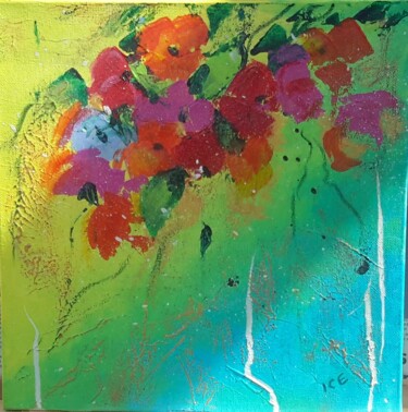 Peinture intitulée "Série Flower Story 3" par Gaby Denninger - Burgy - Ice -, Œuvre d'art originale, Acrylique