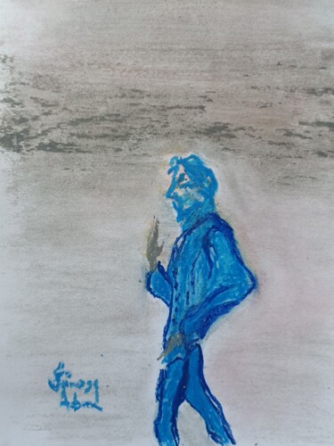 Drawing titled "Barell" by Adam Spinosa, Original Artwork, Pastel