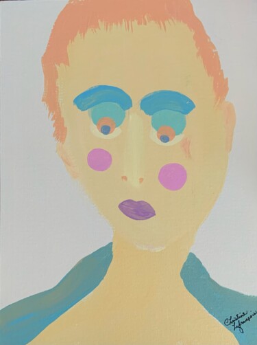 Peinture intitulée "Rose" par Christine Lefrançois, Œuvre d'art originale, Acrylique