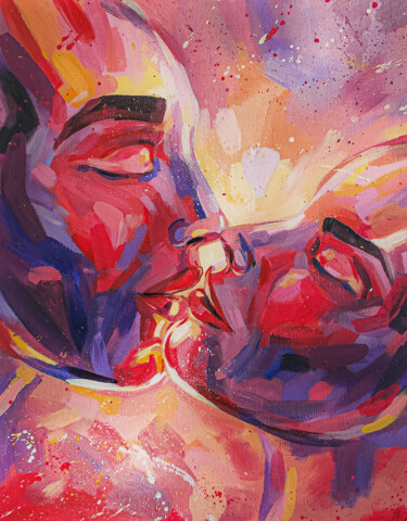 "Fire kiss" başlıklı Tablo Anna Lazar tarafından, Orijinal sanat, Akrilik