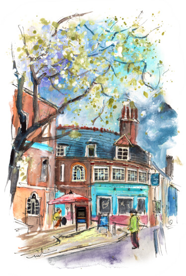 「Totnes 03」というタイトルの絵画 Miki De Goodaboomによって, オリジナルのアートワーク, 水彩画