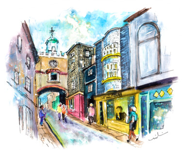 「Totnes 04」というタイトルの絵画 Miki De Goodaboomによって, オリジナルのアートワーク, 水彩画