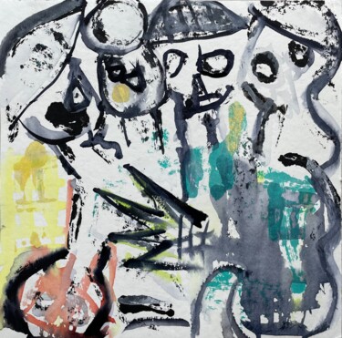 Mourning A Beloved Friend (V) Printmaking titled "Mourning A Beloved…" by Susanne Caecilie Walther, Original Artwork, Watercolor